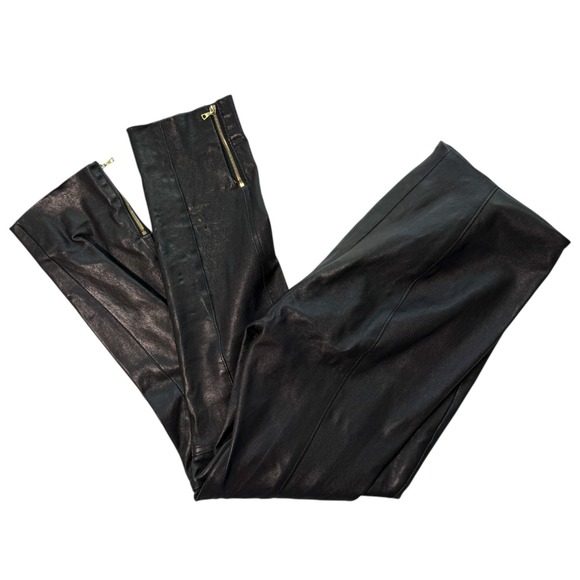 Maiyet Lambskin Leather Ankle Zip Pants Size EU 36 US 8 Indie Sleaze Rocker Glam - Picture 3 of 9